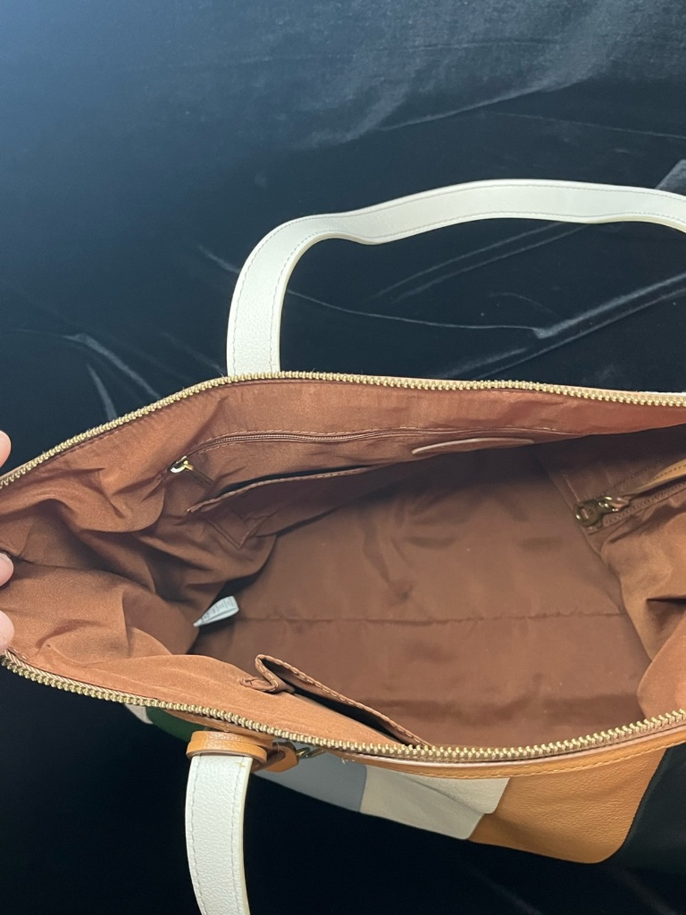 Fossil Sydney Litehide Leather Patchwork Tote - image 9